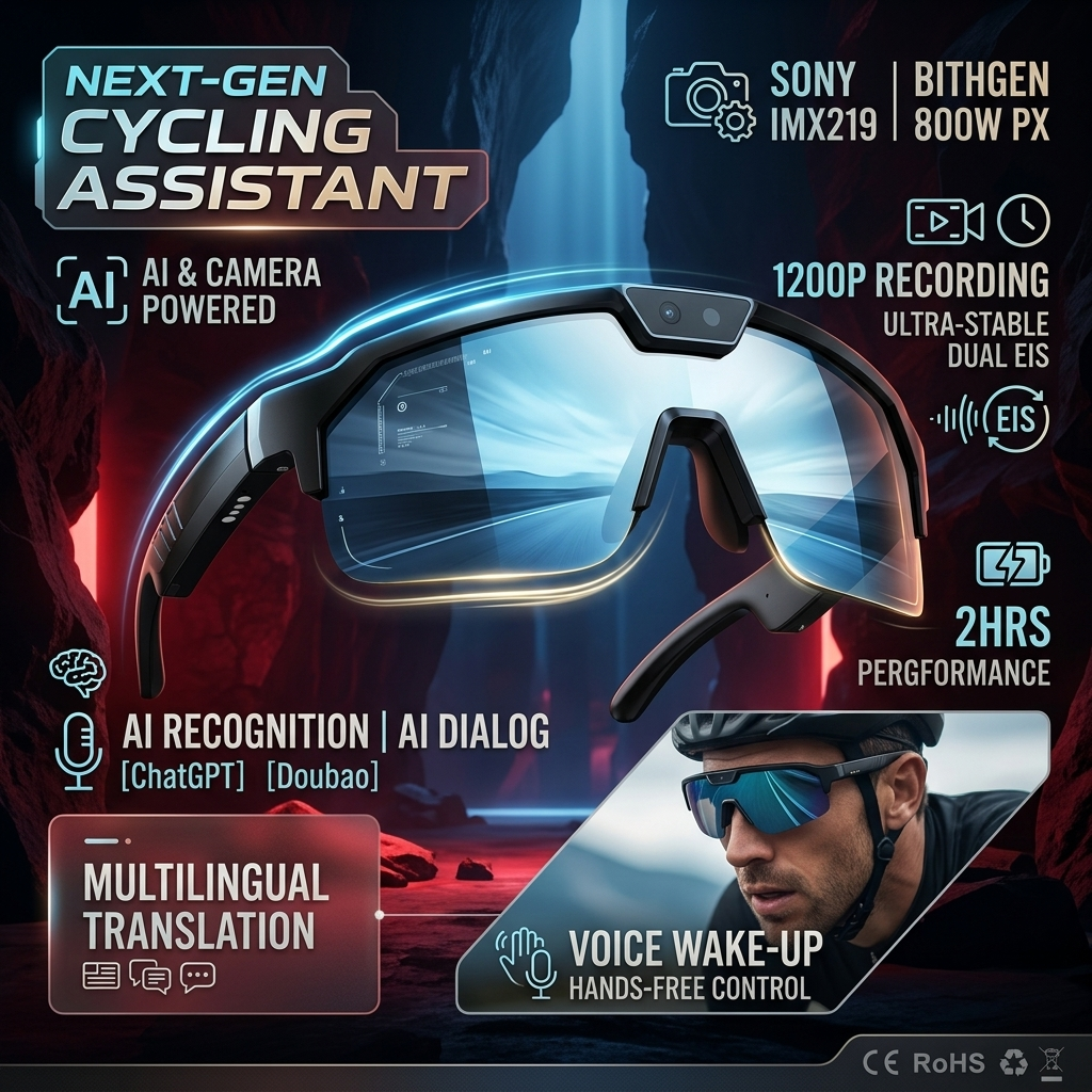 Smart Glasses Lens - 2026 New AI Sport Cycling Smart