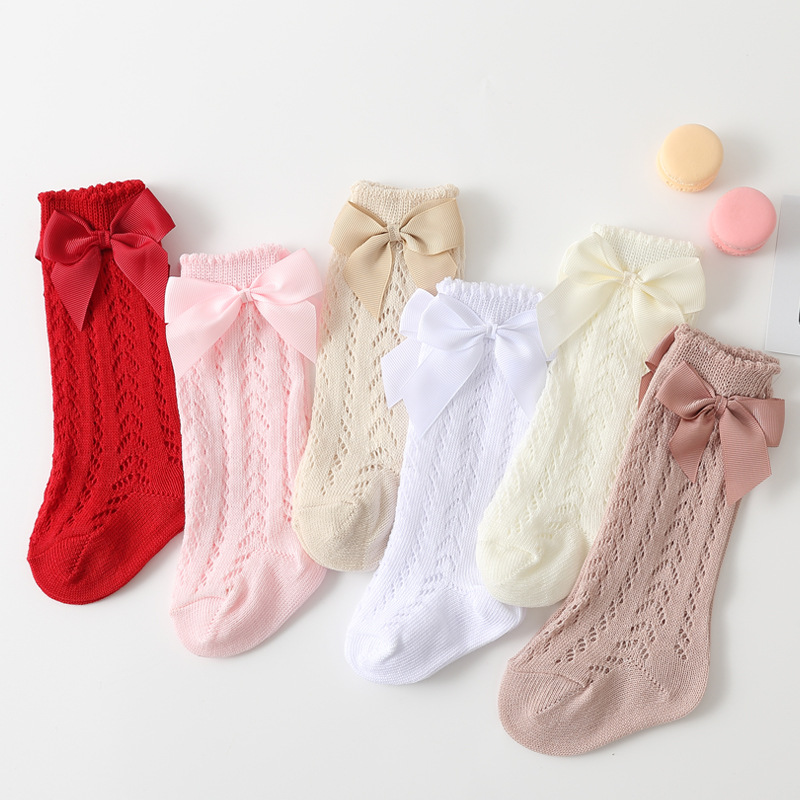 Baby Sock Oximeter - 1 Pairs Summer Fashion Bow Baby