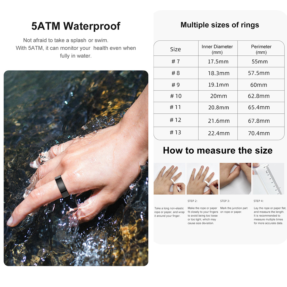 R09 Stainless Steel Smart Ring - Temperature Ring Skin recensione e prezzo