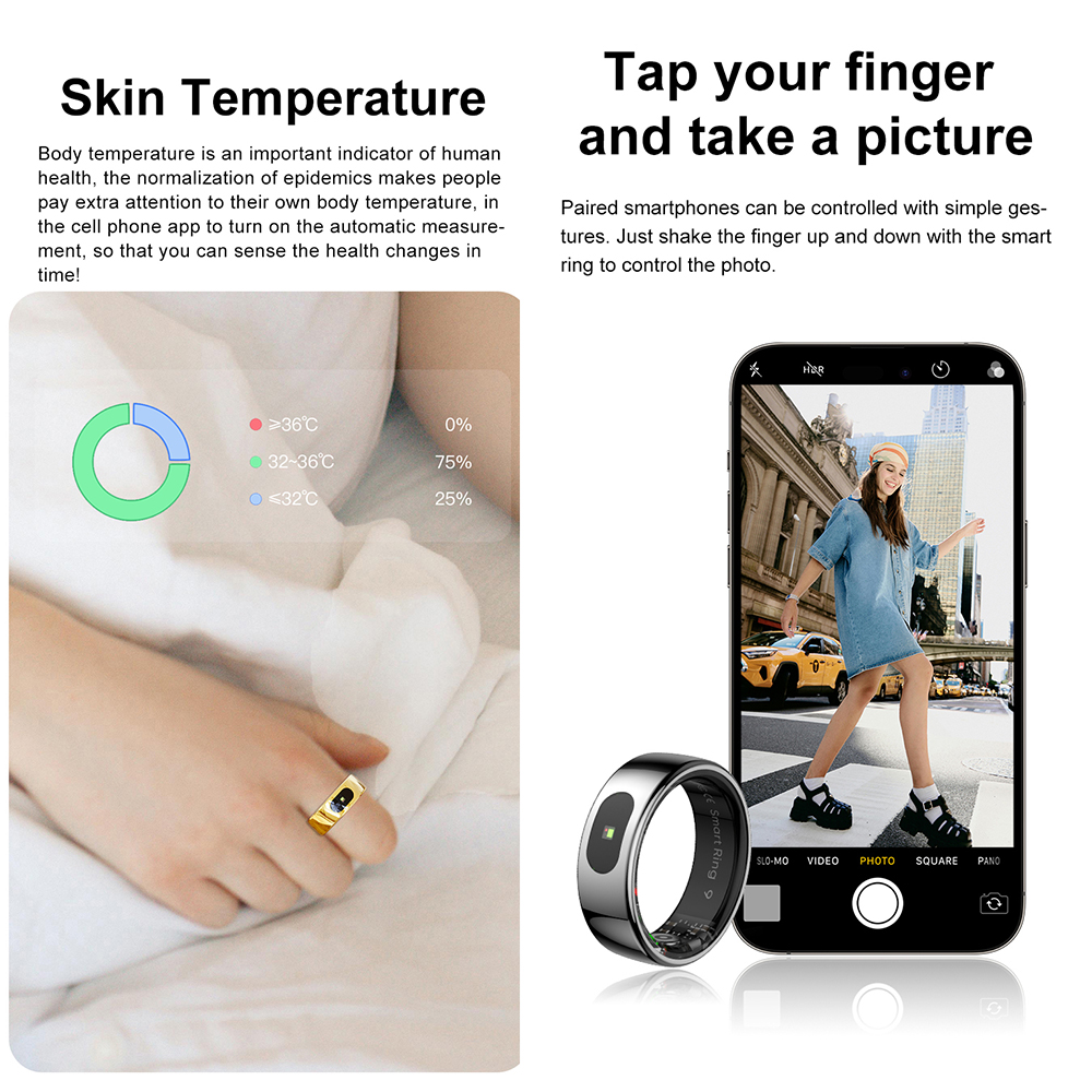 R08 Fitness Tracker Smart Ring - Temperature Ring Skin recensione e prezzo