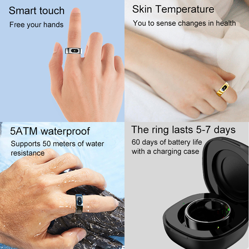 R08 Smart Ring Men Women With  - Temperature Ring Skin recensione e prezzo