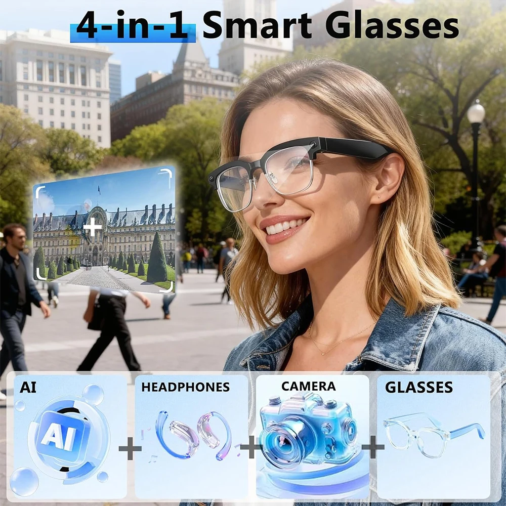 4K Smart AI Glasses 8MP Camera - Smart Glasses Lens recensione e prezzo