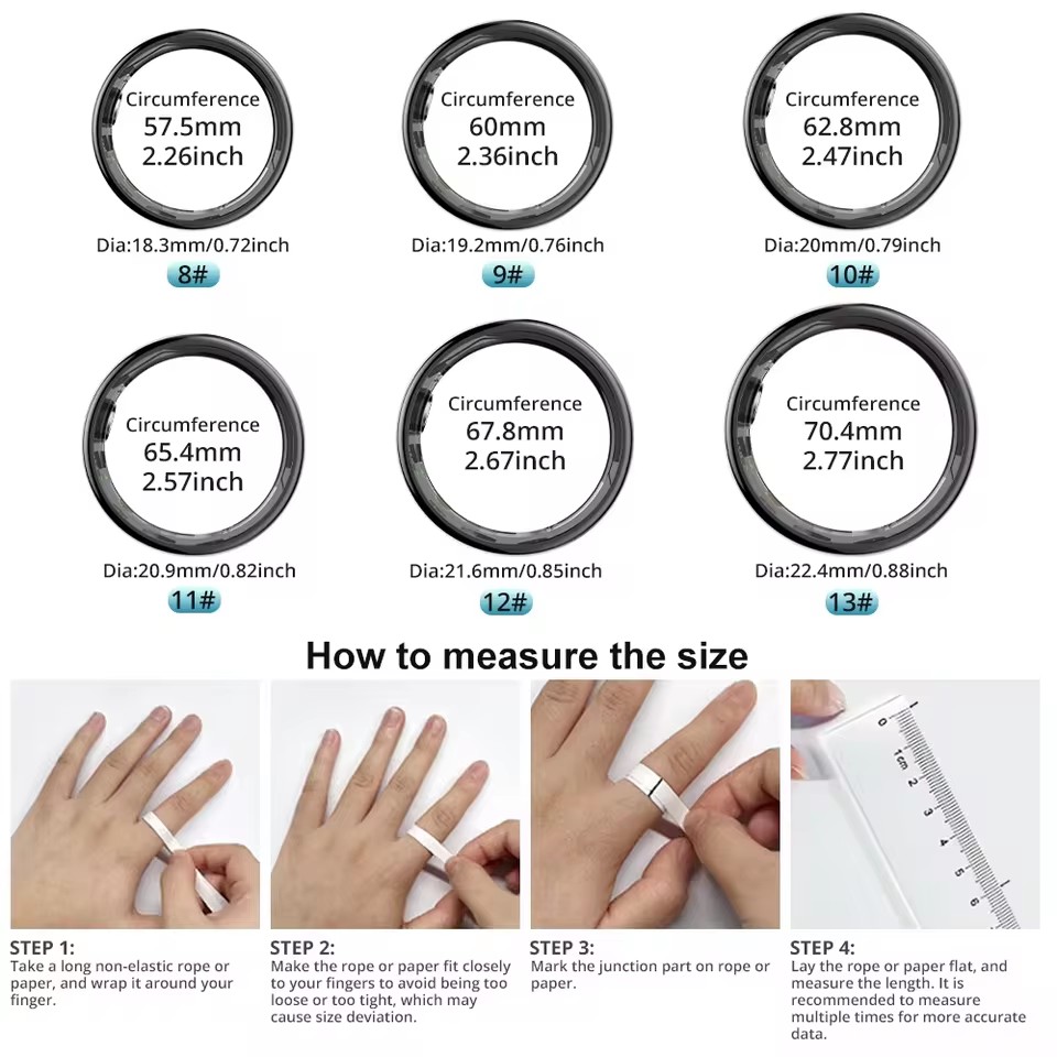 Smart Ring Men Women with Char - Temperature Ring Skin recensione e prezzo