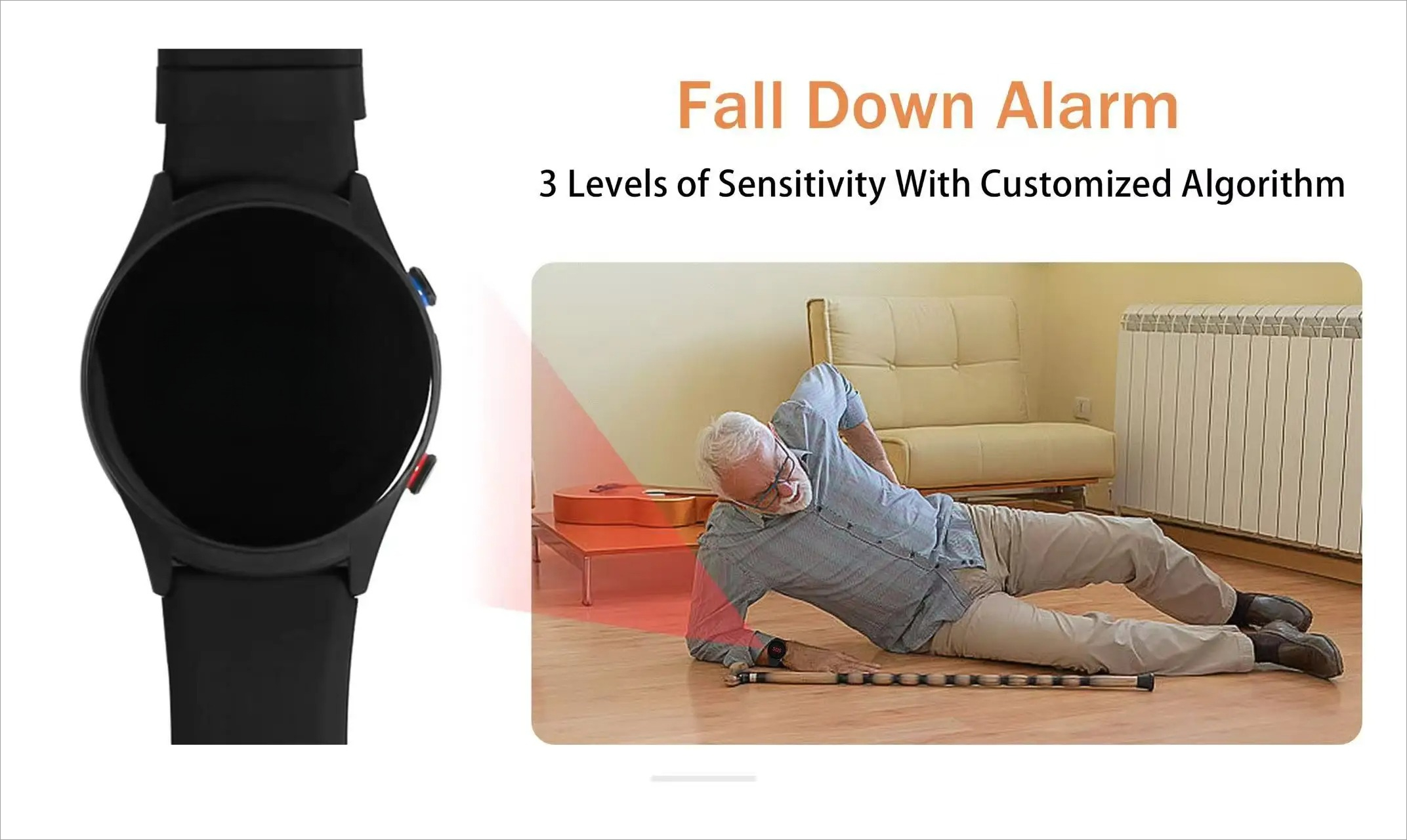 4G Elderly care smart watch Fa - Fall Detection Watch recensione e prezzo
