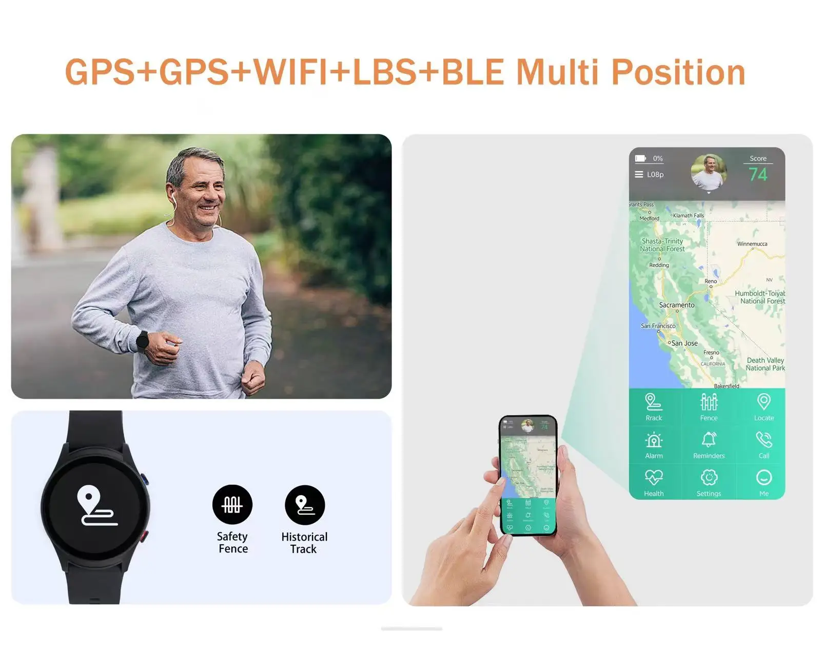 4G Elderly care smart watch Fa - Fall Detection Watch recensione e prezzo