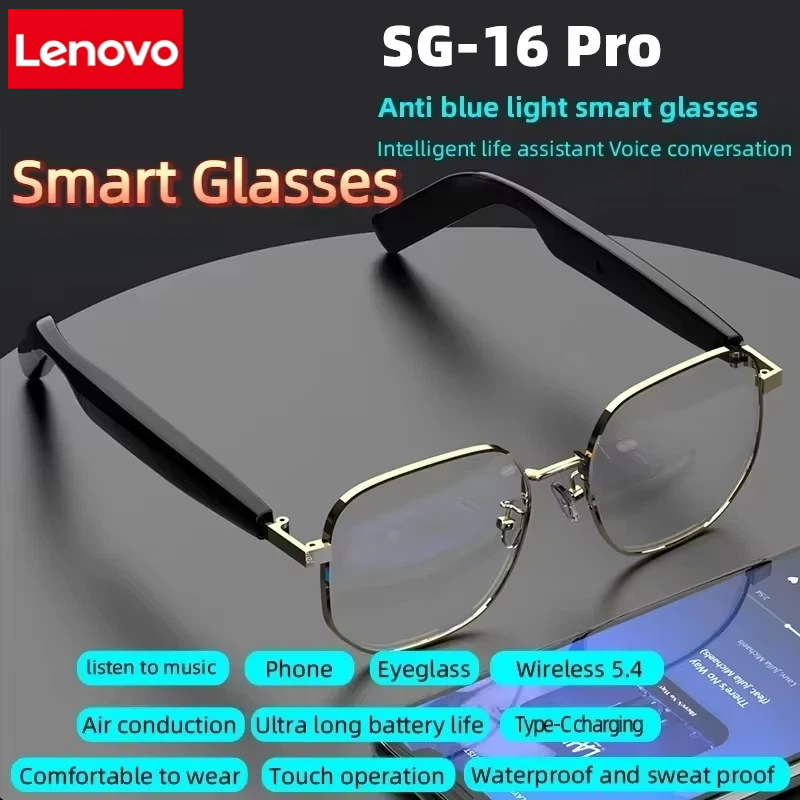 Lenovo New SG-16 Pro Smart Aud - Smart Glasses Lens recensione e prezzo