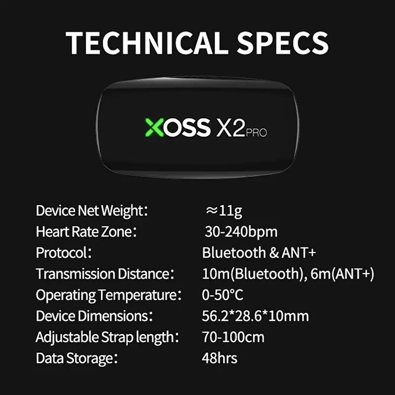 XOSS X2 Pro Chest Strap Heart  - Breath Rate Monitor recensione e prezzo