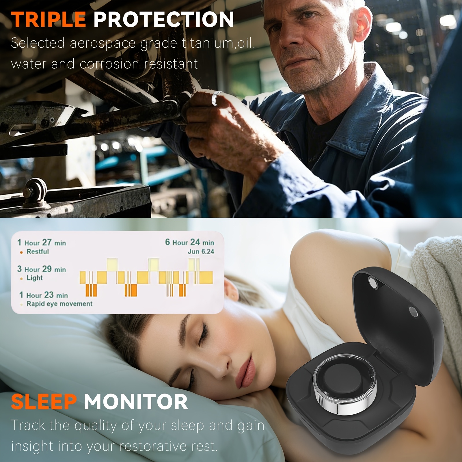 Smart Ring Men Women With Char - Temperature Ring Skin recensione e prezzo