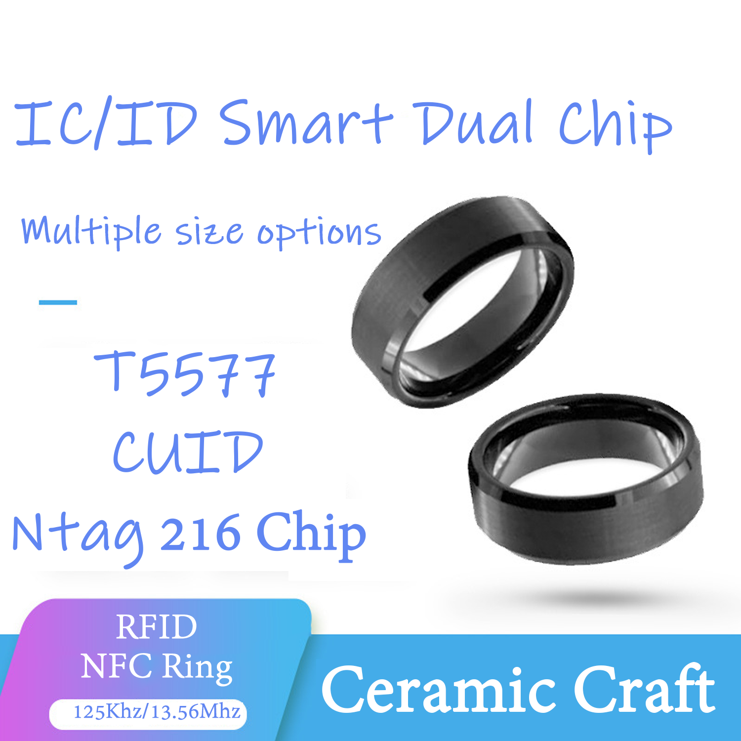 CUID T5577 Dual Chip Clone Rin - Smart Ring Nfc Pay recensione e prezzo