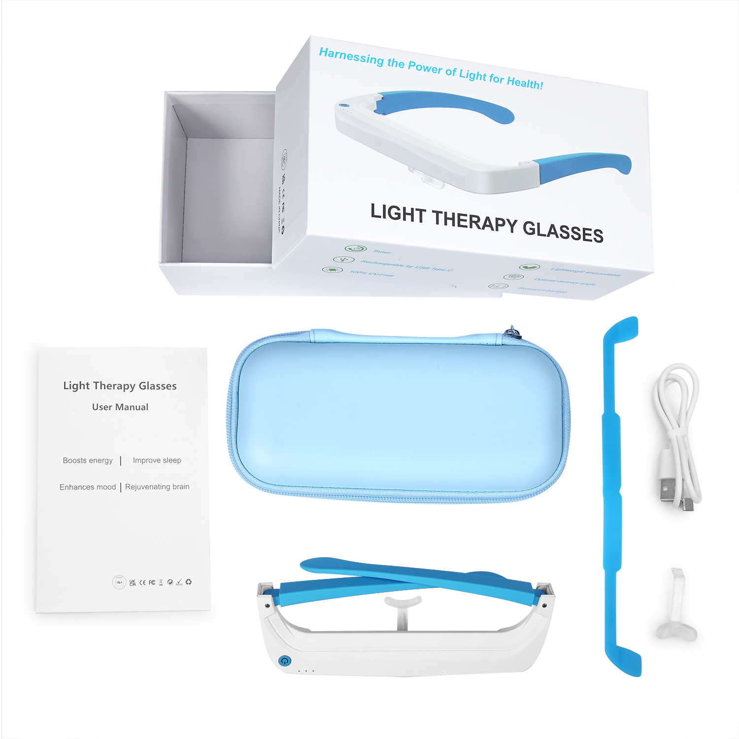 Sleep-aiding and Mind-calming  - Light Therapy Glasses recensione e prezzo