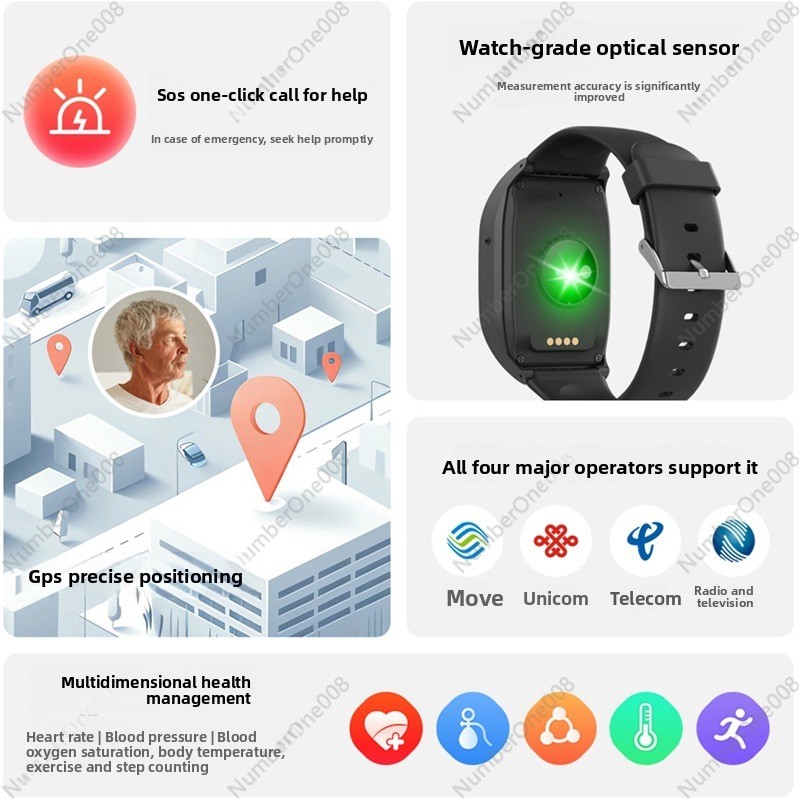 4G Smart Watch for Elderly, GP - Fall Detection Watch recensione e prezzo