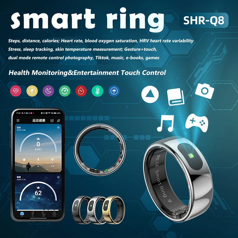 R08 Smart Ring Men Women Charg - Temperature Ring Skin recensione e prezzo