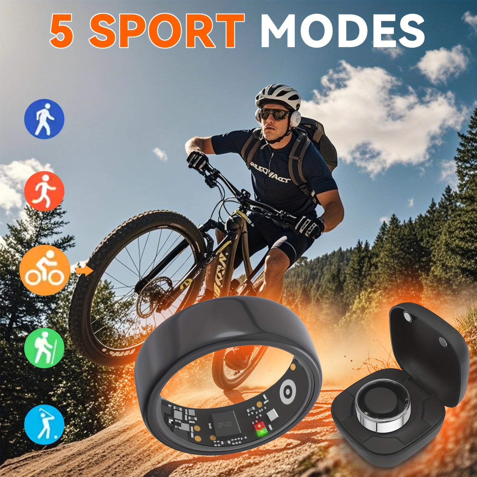 Smart Ring Men Women with Char - Temperature Ring Skin recensione e prezzo