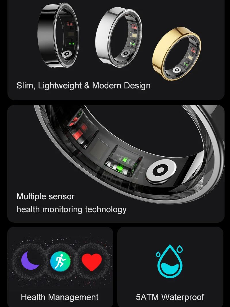2026 Smart Ring R09 5ATM Water - Temperature Ring Skin recensione e prezzo